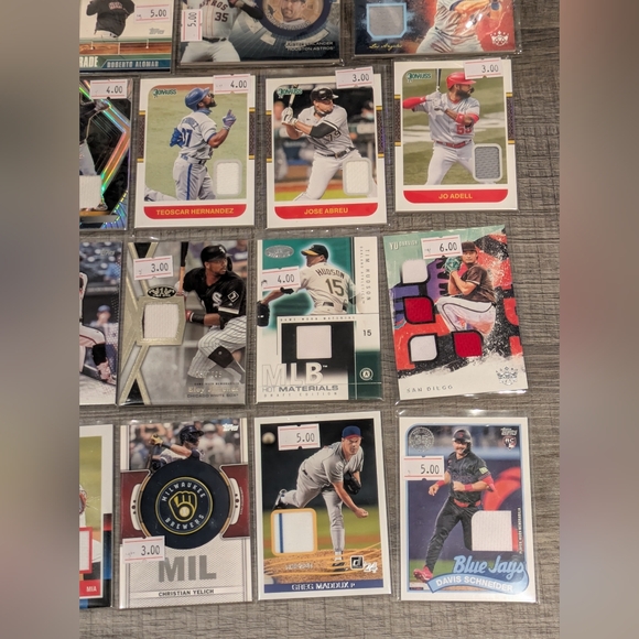 HUGE 42 MLB Baseball Card Memorabilia Relic Patch Jersey Bat Game Used Cards Lot - Picture 6 of 6